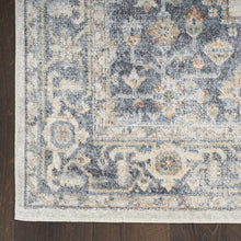 Gray Oriental Power Loom Distressed Washable Area Rug - 4' x 6'