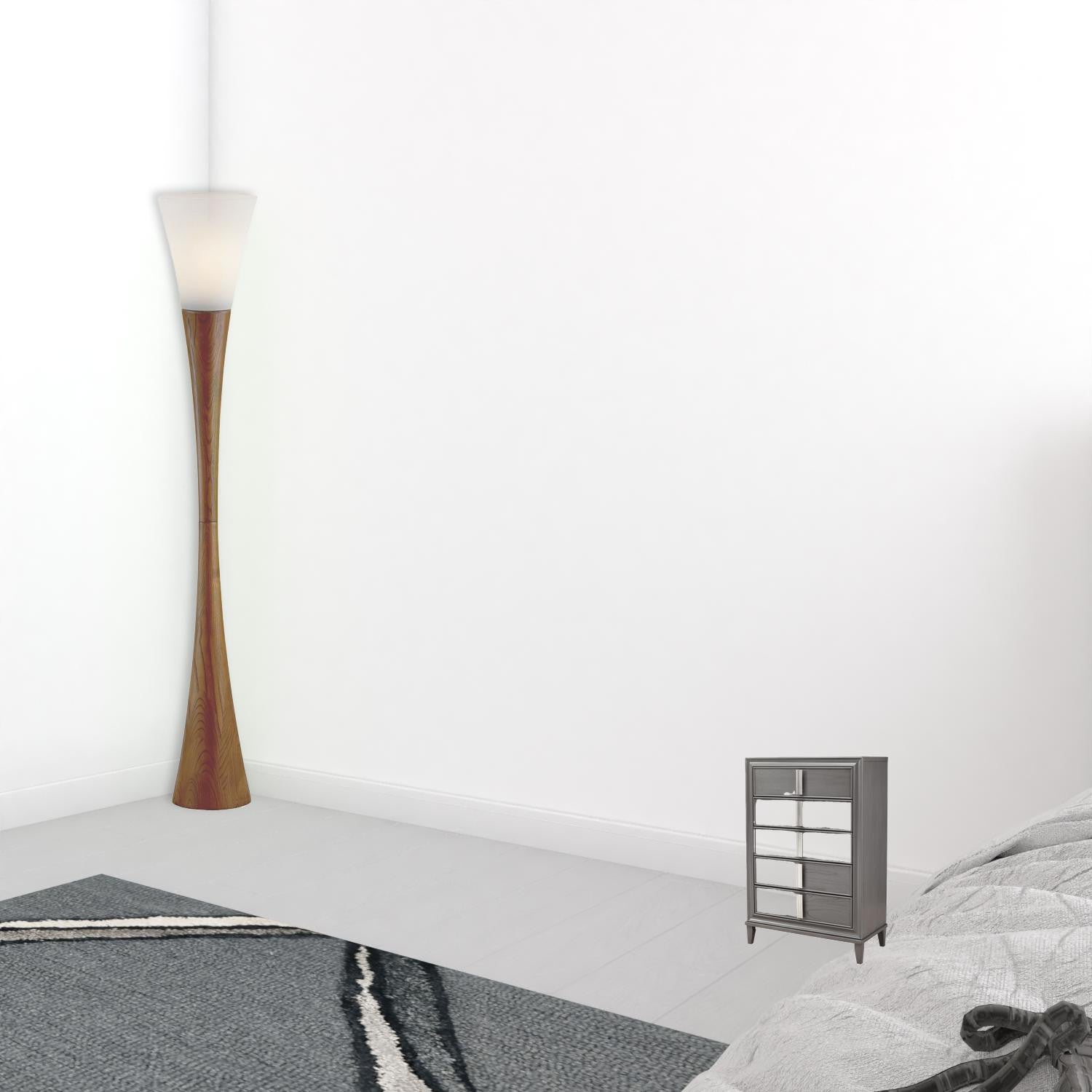 38" Gray Solid Wood Five Drawer Standard Chest