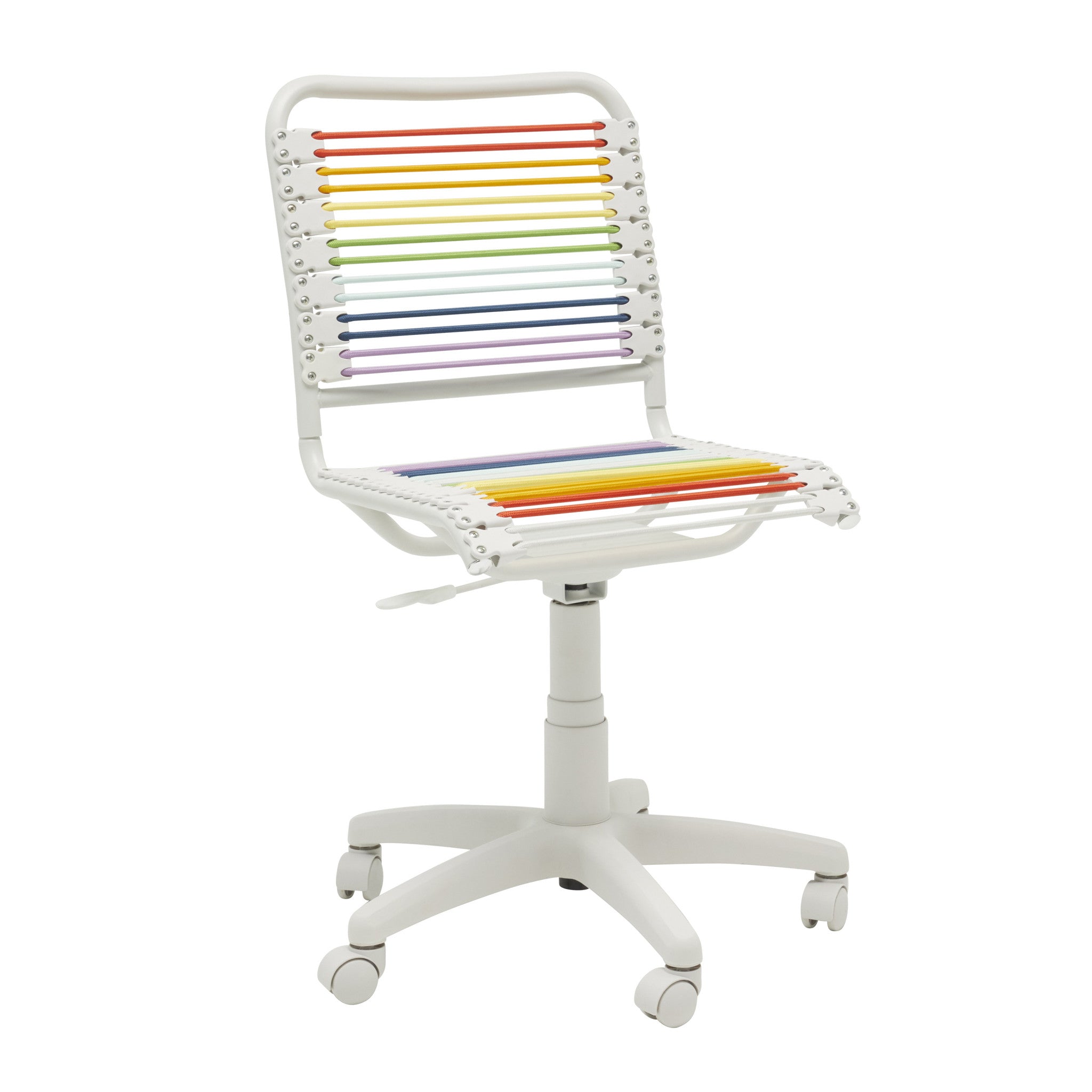 Rainbow Swivel Adjustable Task Chair Bungee Back Steel Frame