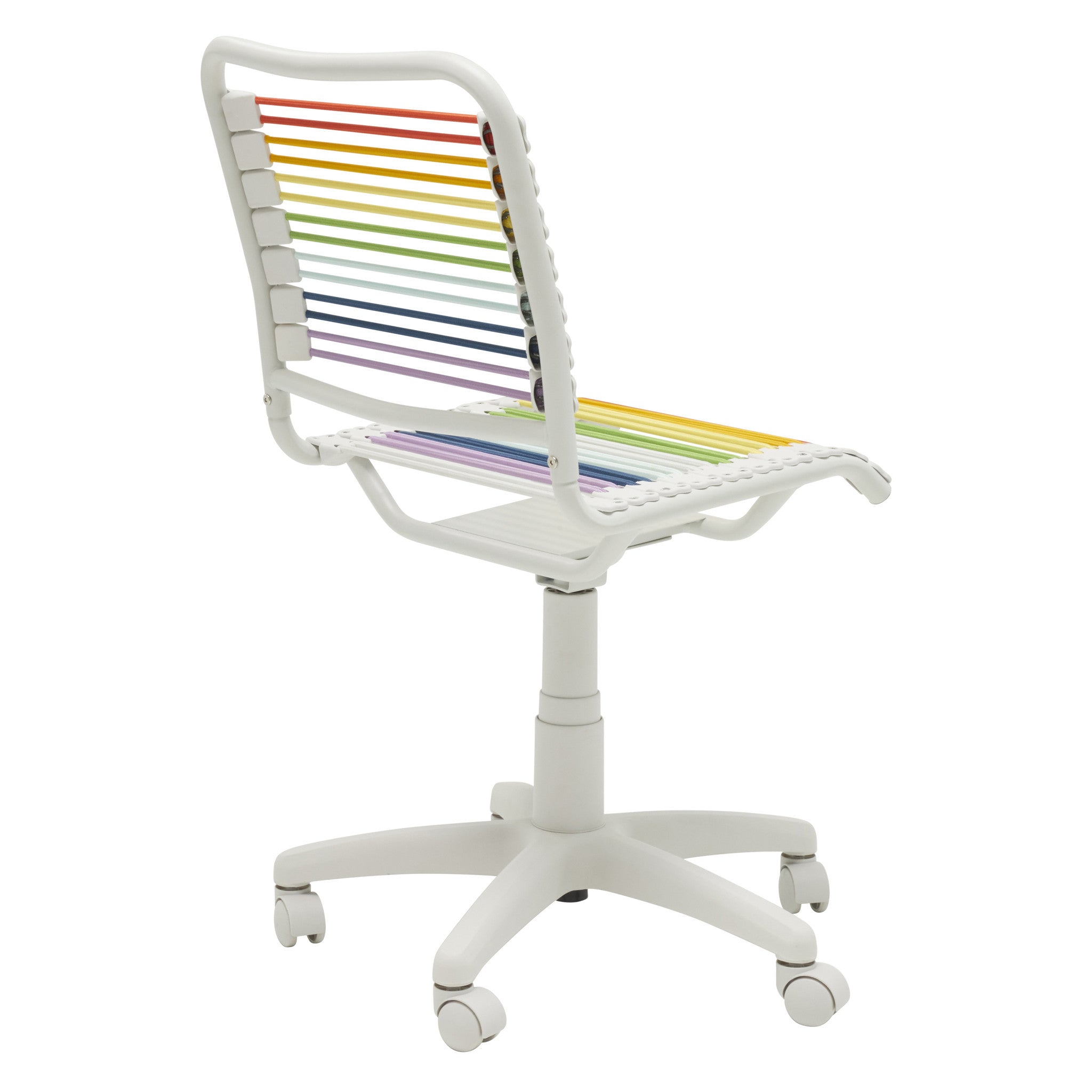 Rainbow Swivel Adjustable Task Chair Bungee Back Steel Frame