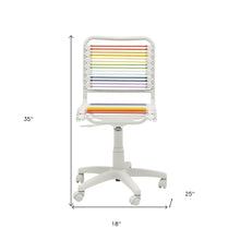 Rainbow Swivel Adjustable Task Chair Bungee Back Steel Frame