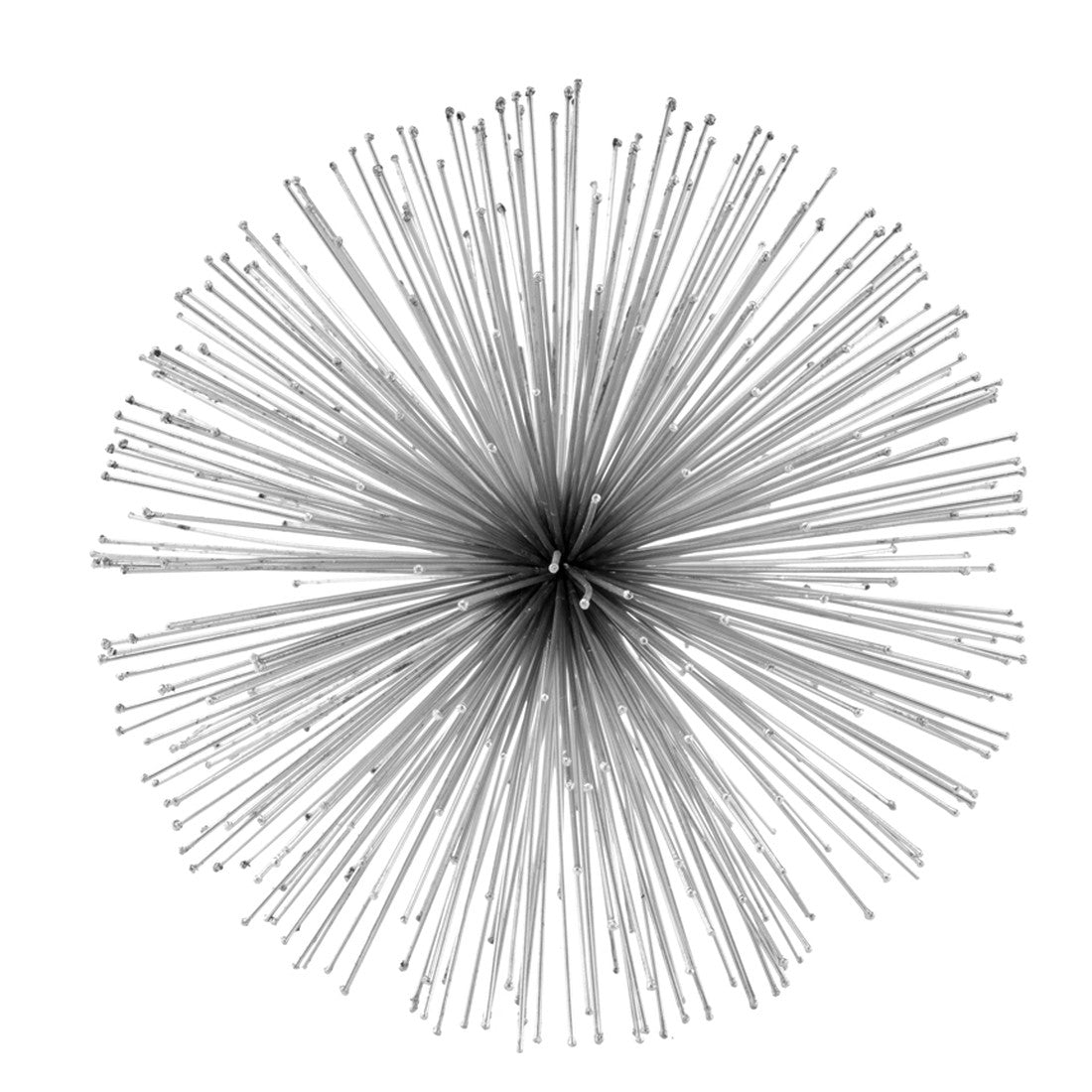 Silver Iron Urchin Small Sphere - 6" x 6" x 6"