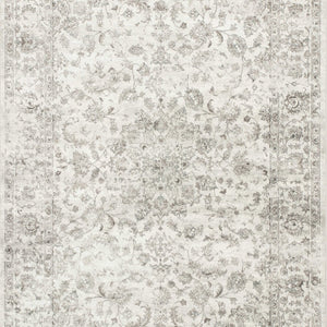 7' x 11' Viscose Silver Area Rug
