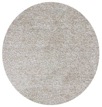 8' Round Polyester Ivory Heather Area Rug