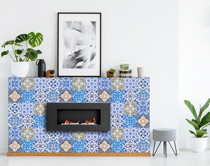 8" X 8" Dianna Mutli Mosaic Peel and Stick Tiles