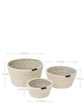 Amari Bowl with Black Stitching (Set of 3)