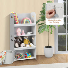 Kids Table and Chairs with Multiple Storage for Learning - Gray 4-in-1