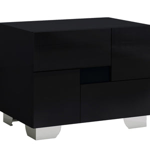 Black Superb High Gloss Table Nightstand 18 Inch