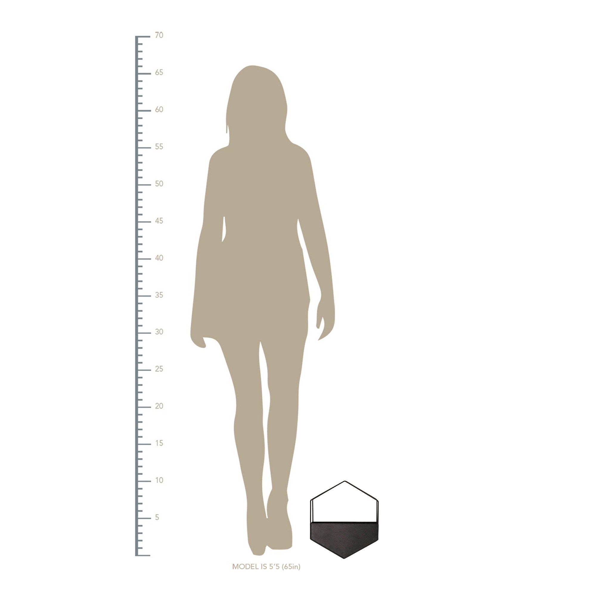 Black Metal Wall Planter