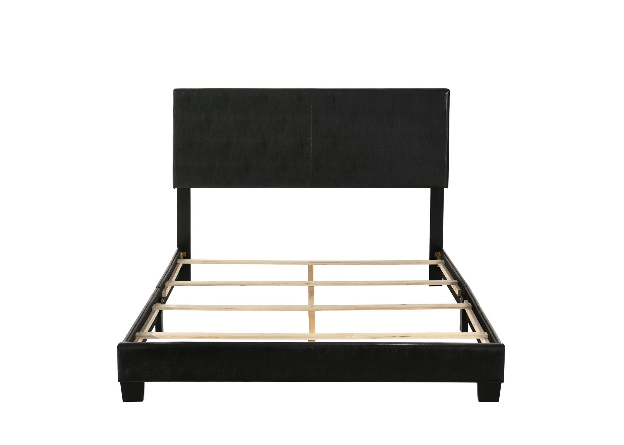 Black Pu Queen Bed