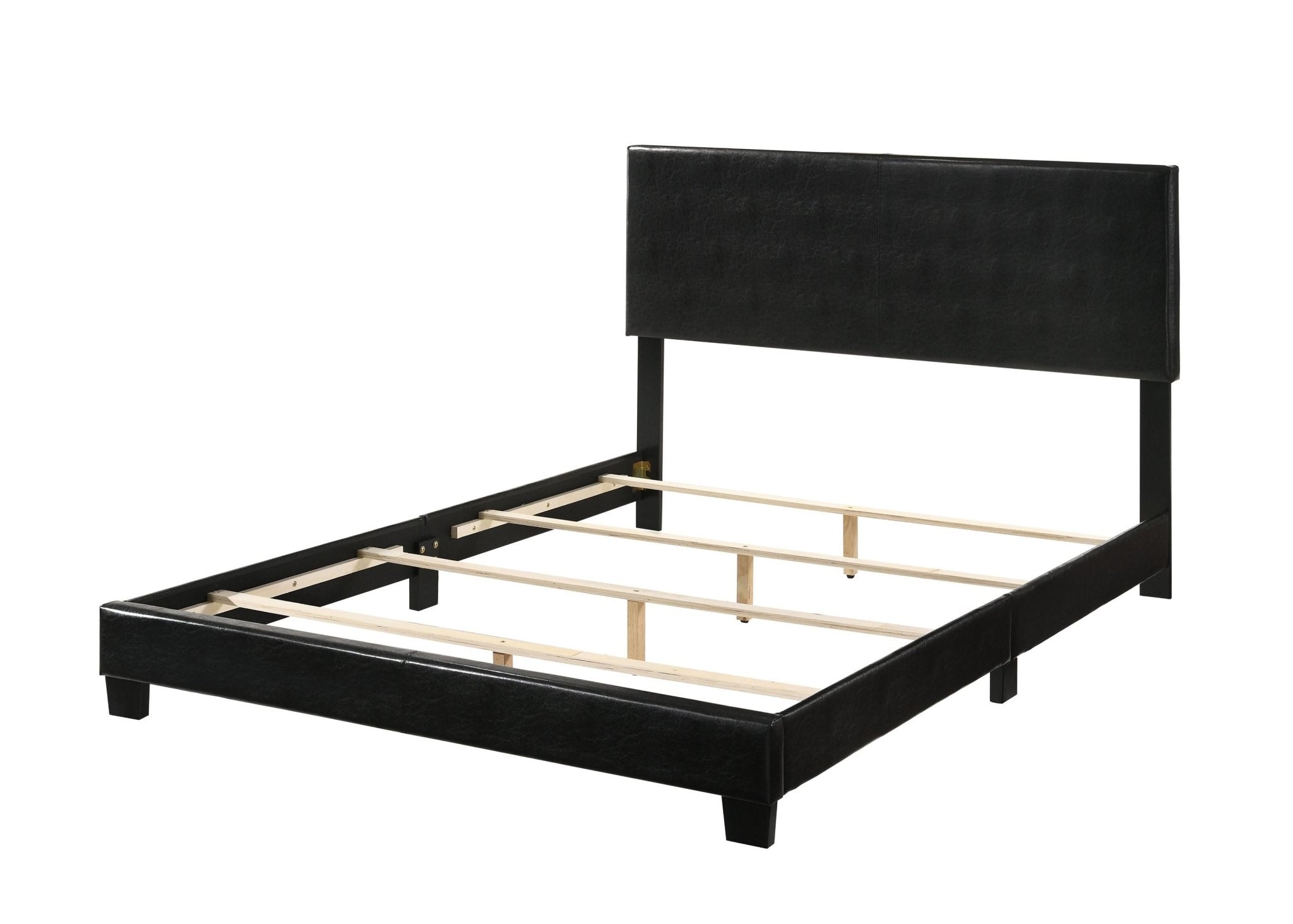 Black Pu Queen Bed