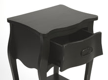 Black Single Storage Drawer Modern Bedside Furniture Nightstand