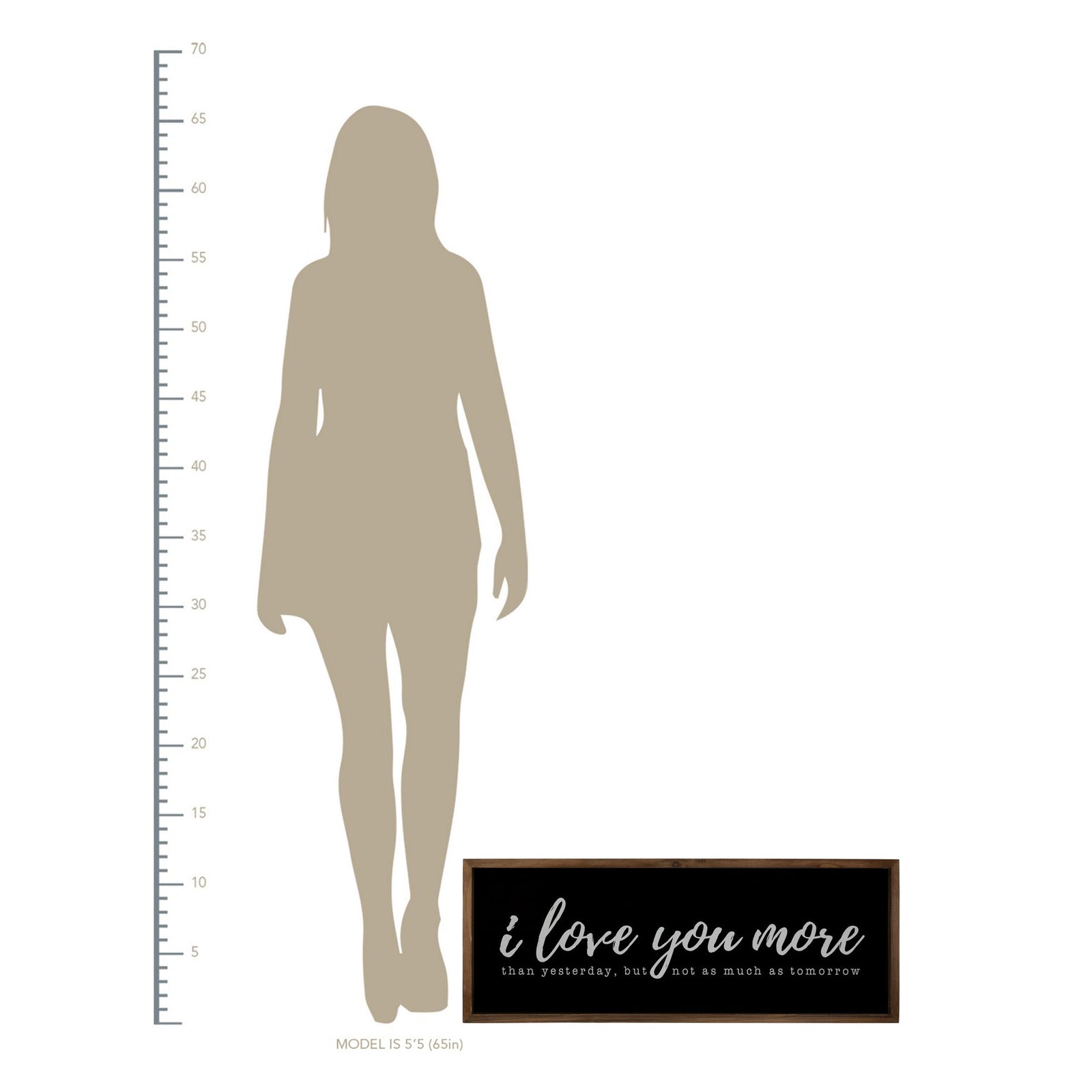 Black & White 'I Love You More' Vintage Wall Art