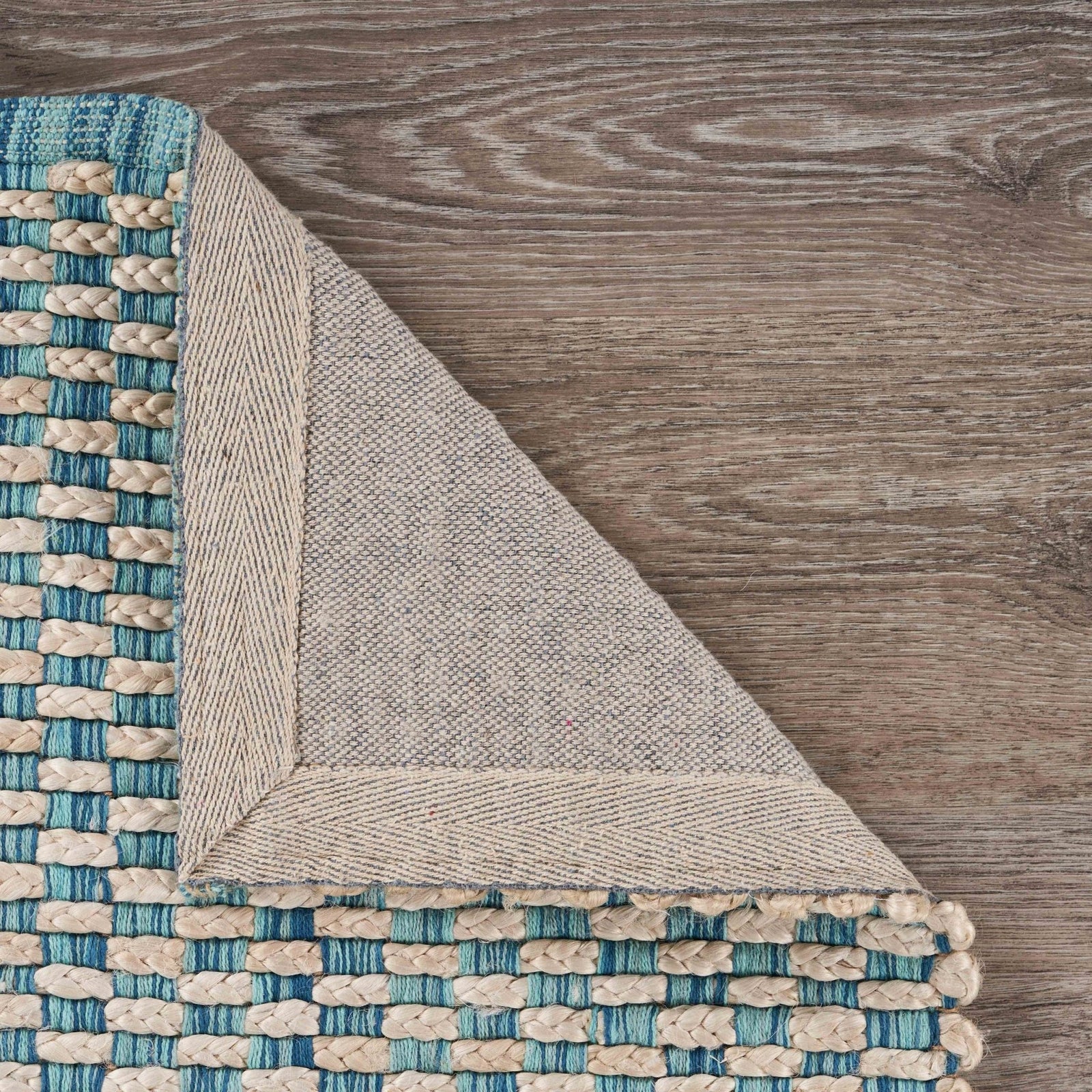 Blue & Beige Toned Modern Floor Mat Decorative Area Rug, 5 x 8 Feet