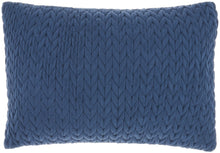 Blue Chunky Braid Lumbar Pillow