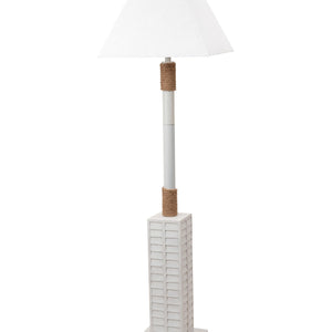 Bright White and Nautical Rope Floor Lamp