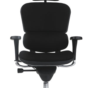 Deluxe Ergonomic Black Leather Executive Office Chair