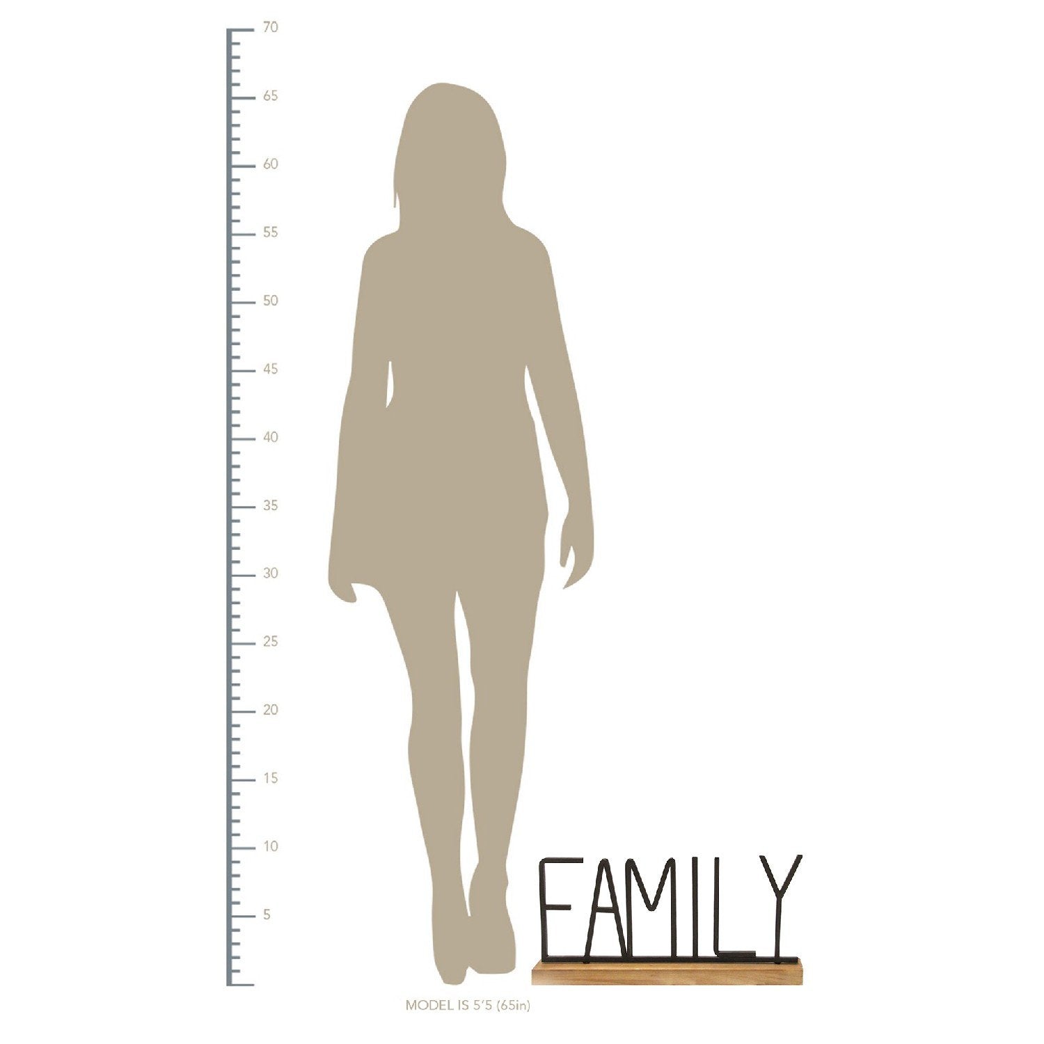 "Family" Metal Wood Tabletop