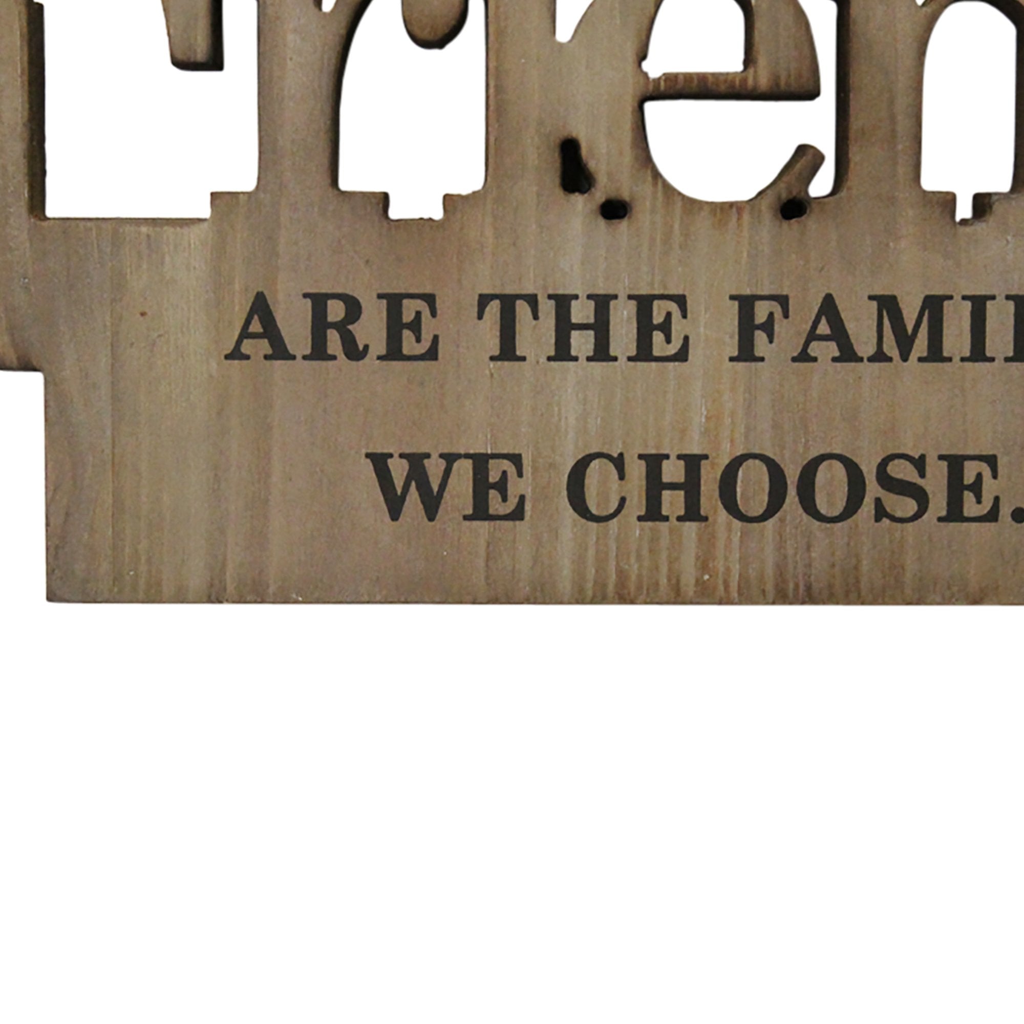 Friends are the Family Natural Wooden Wall Decor