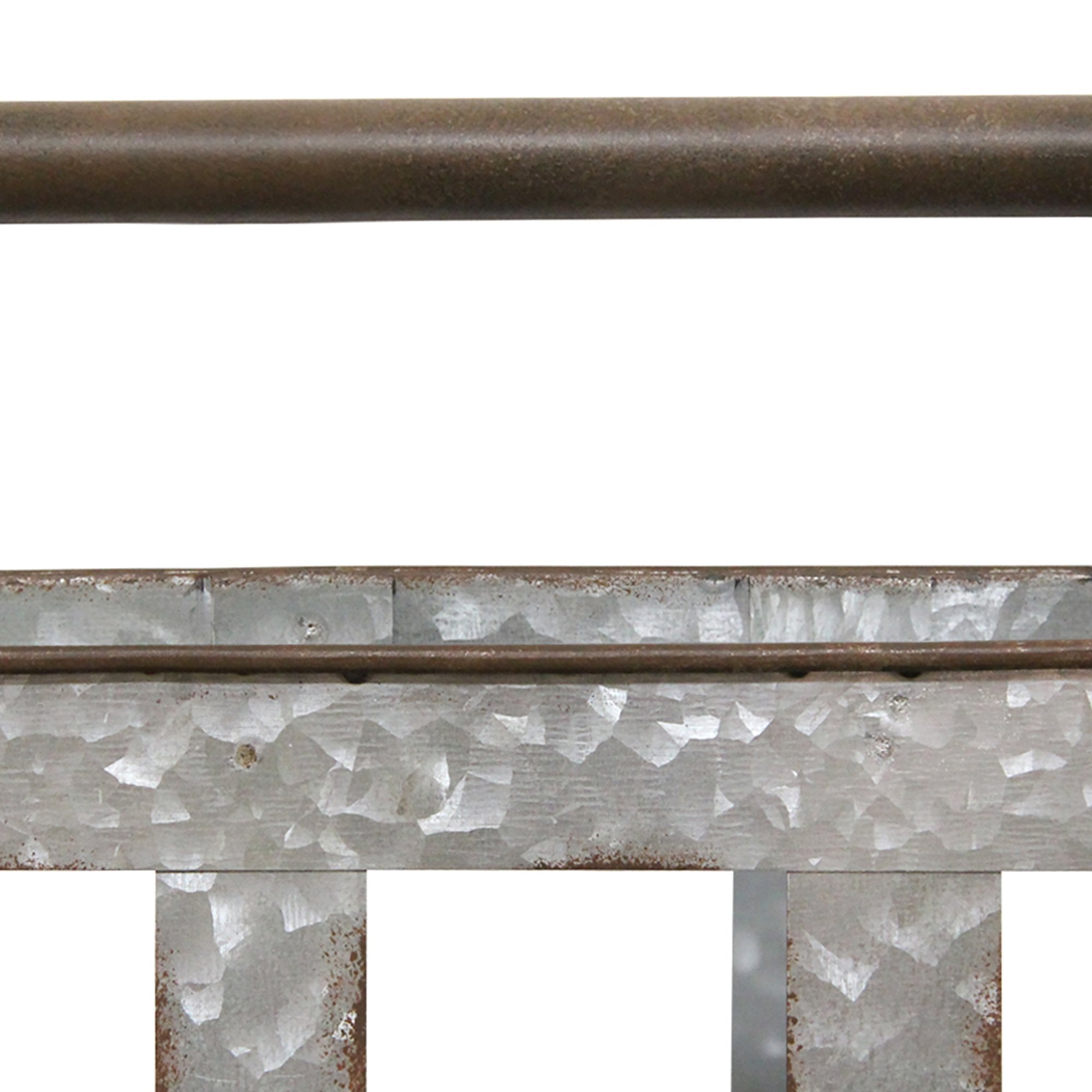 Galvanized Handcrafted Metal Wall Decor Hanging Basket