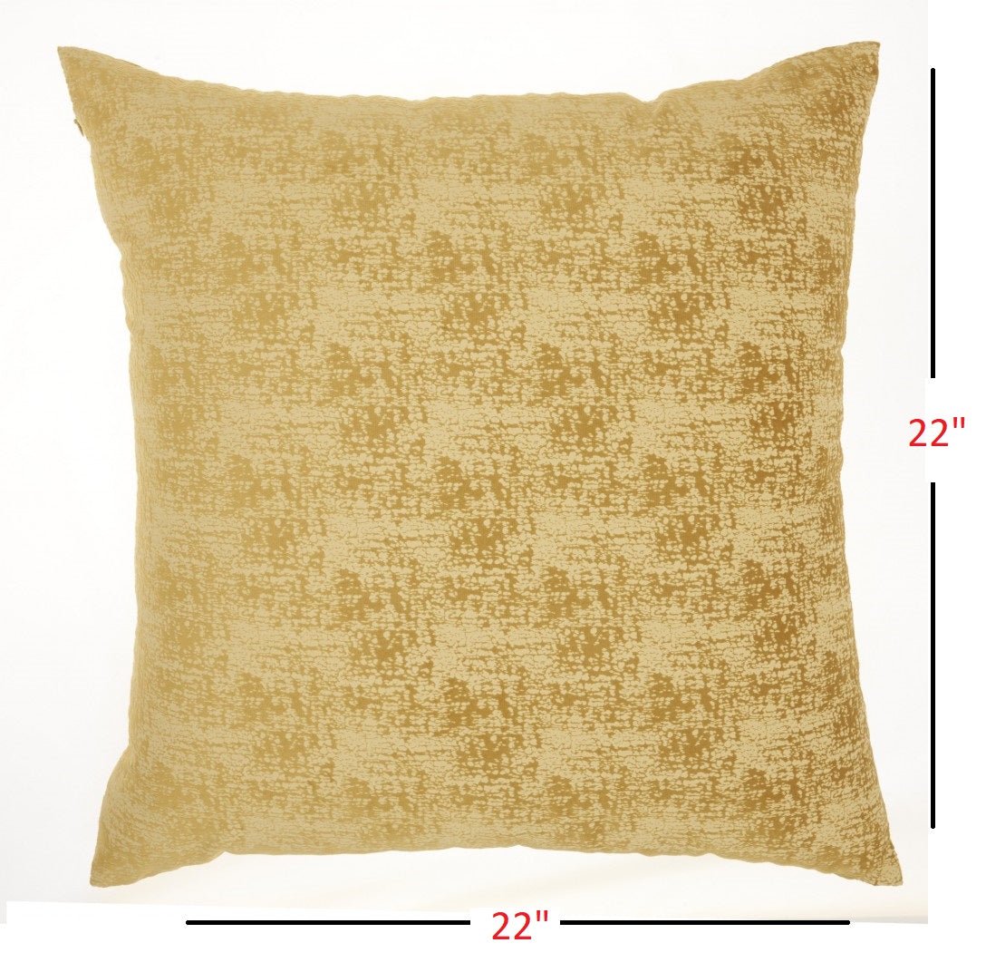 Golden Distressed Gradient Throw Pillow