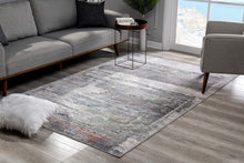Gray Abstract Irregular Blocks Modern Floor Mat Decorative Area Rug, 8 x 11 Feet