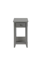 Gray Cutie Modern Compact Single Drawer End Table