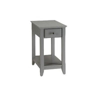 Gray Cutie Modern Compact Single Drawer End Table