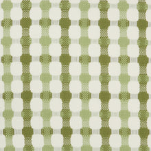 Green and Ivory Gingham Pattern Throw Pillow