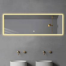 LED Backlit Rectangular Hanging Accent Wall Mirror
