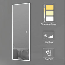 LED Backlit Rectangular Hanging Accent Wall Mirror
