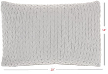 Light Gray Chunky Braid Lumbar Pillow