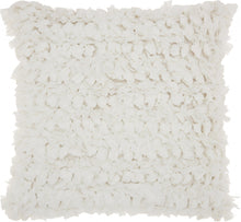 Loose Luscious Shag White Throw Pillow