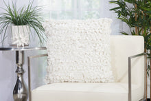Loose Luscious Shag White Throw Pillow