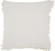 Loose Luscious Shag White Throw Pillow