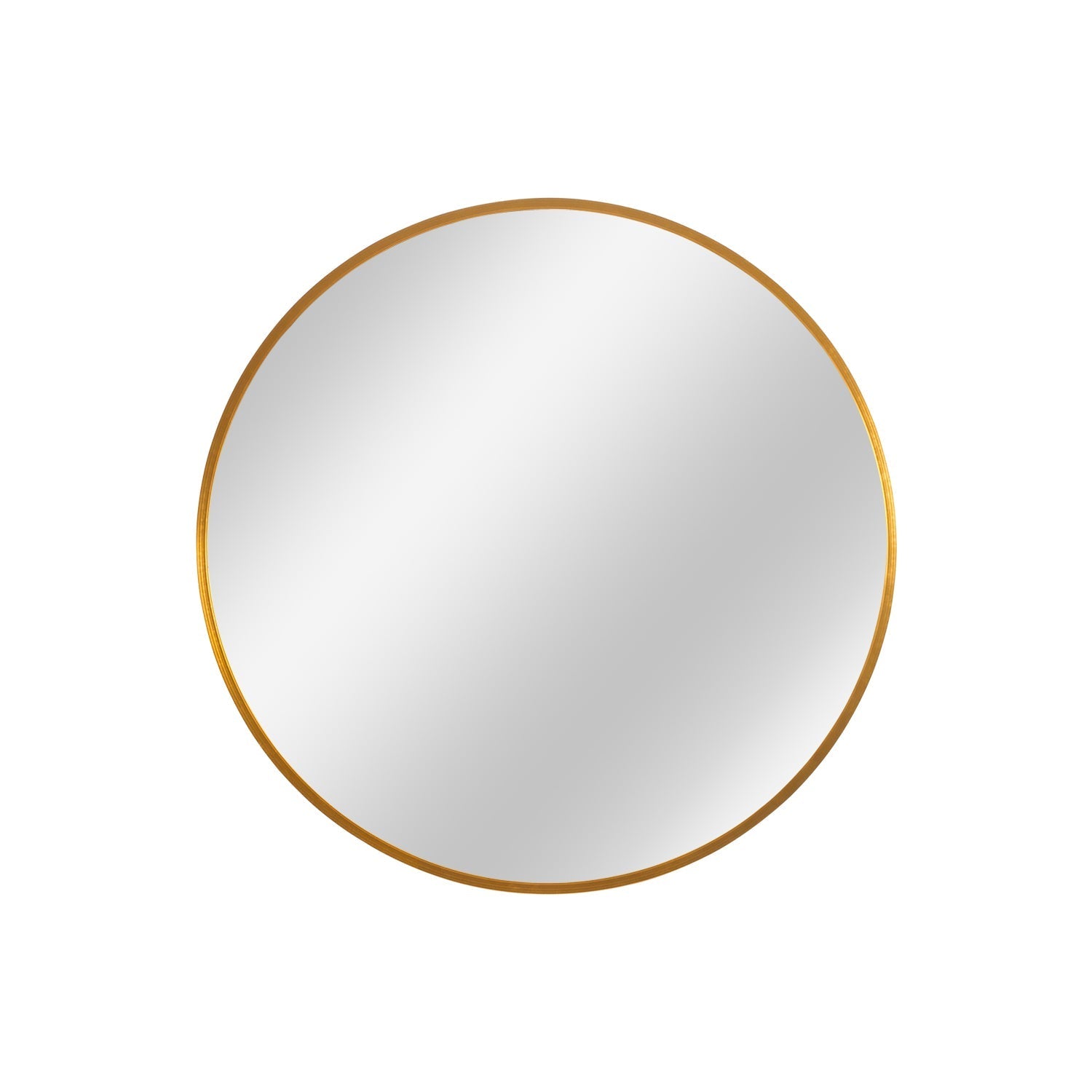 Minimal Gold Round Hanging Accent Wall Mirror