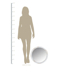 Modern Farmhouse Rustic White Wash Round Wall Mirror