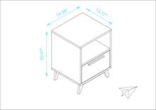 Modern White and Natural Flair Night Stand