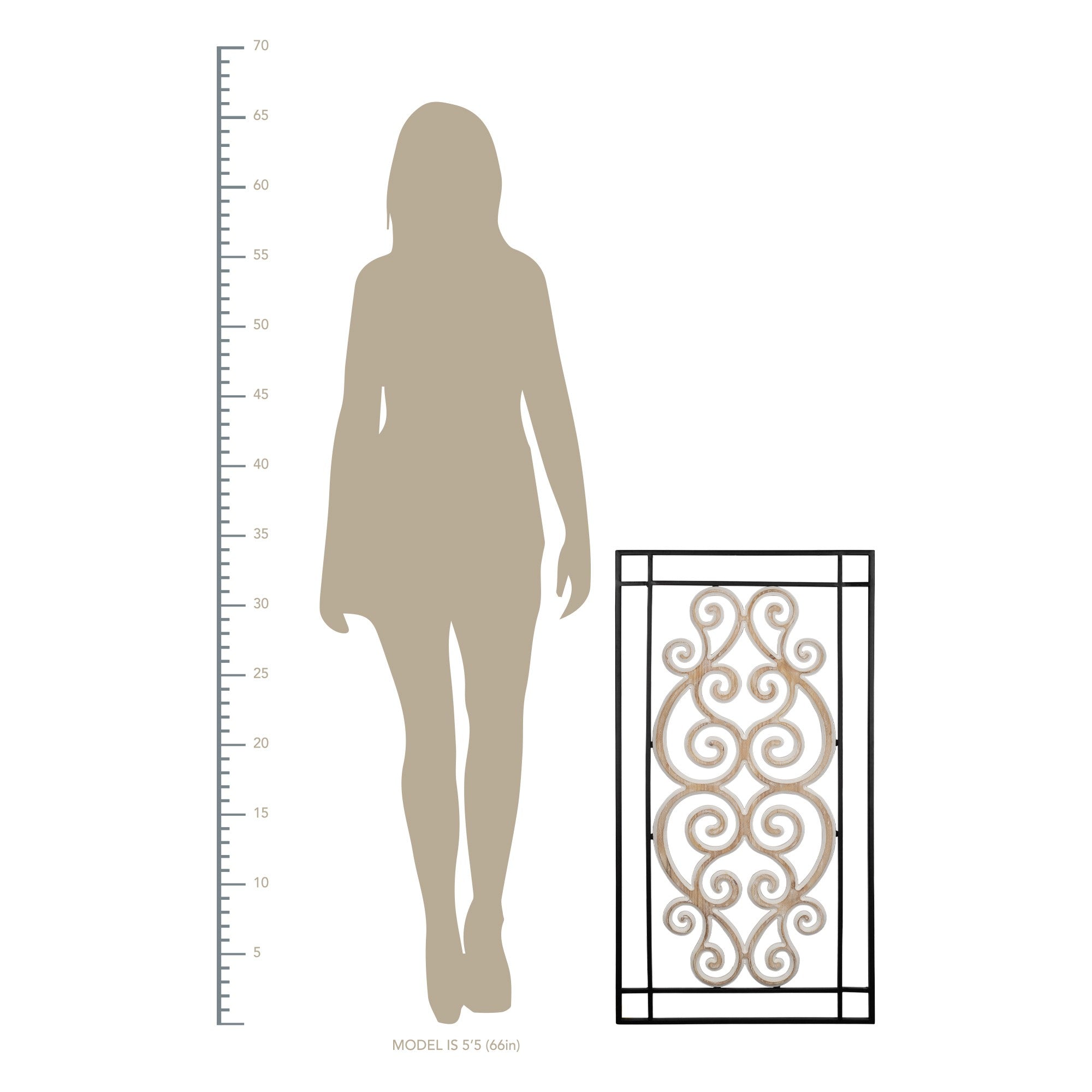 Modern Wooden Scroll Wall Decor