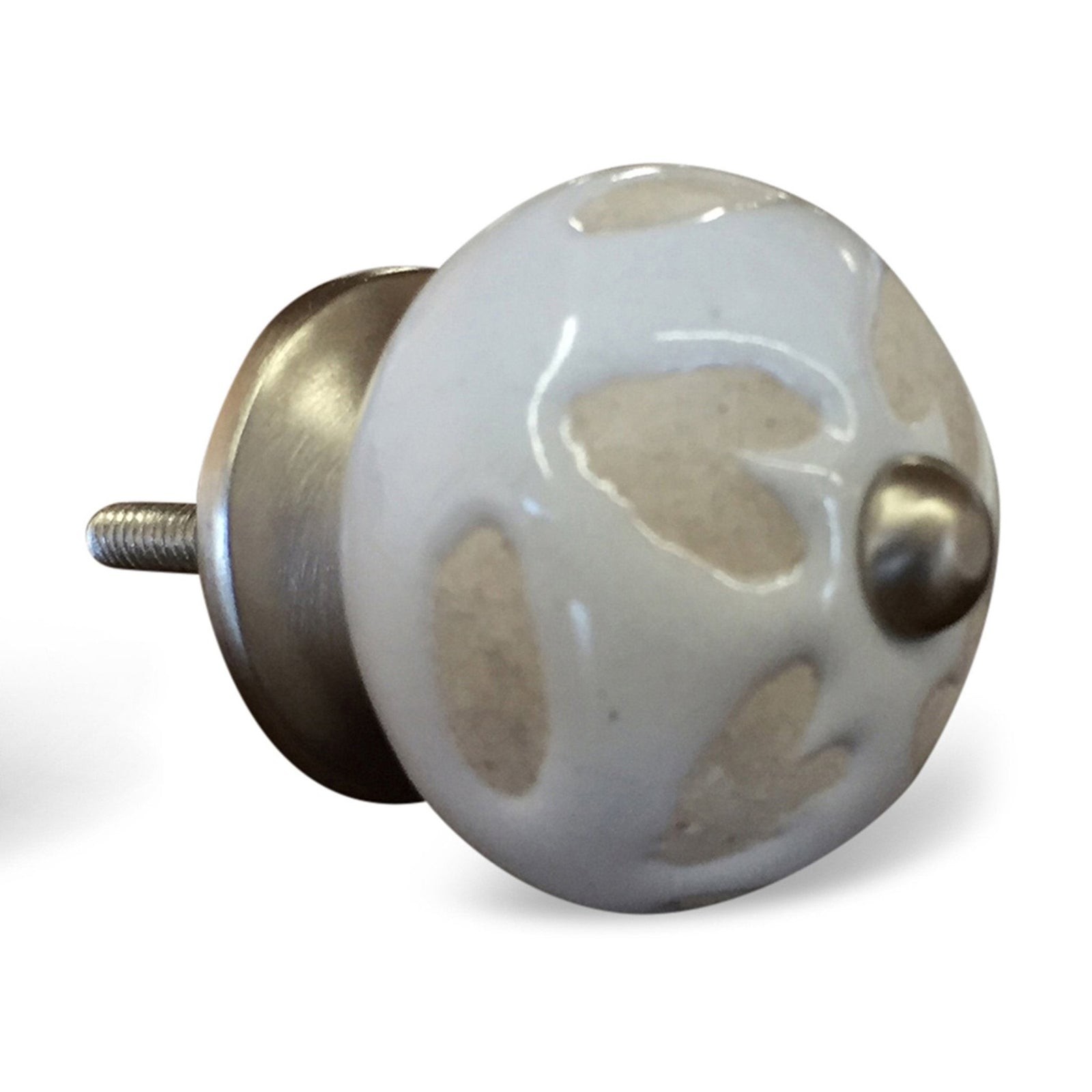 Multicolor Traditional Touch Cabinet Drawer Dresser Handle Ceramic Metal Accent Knob 12 Pack