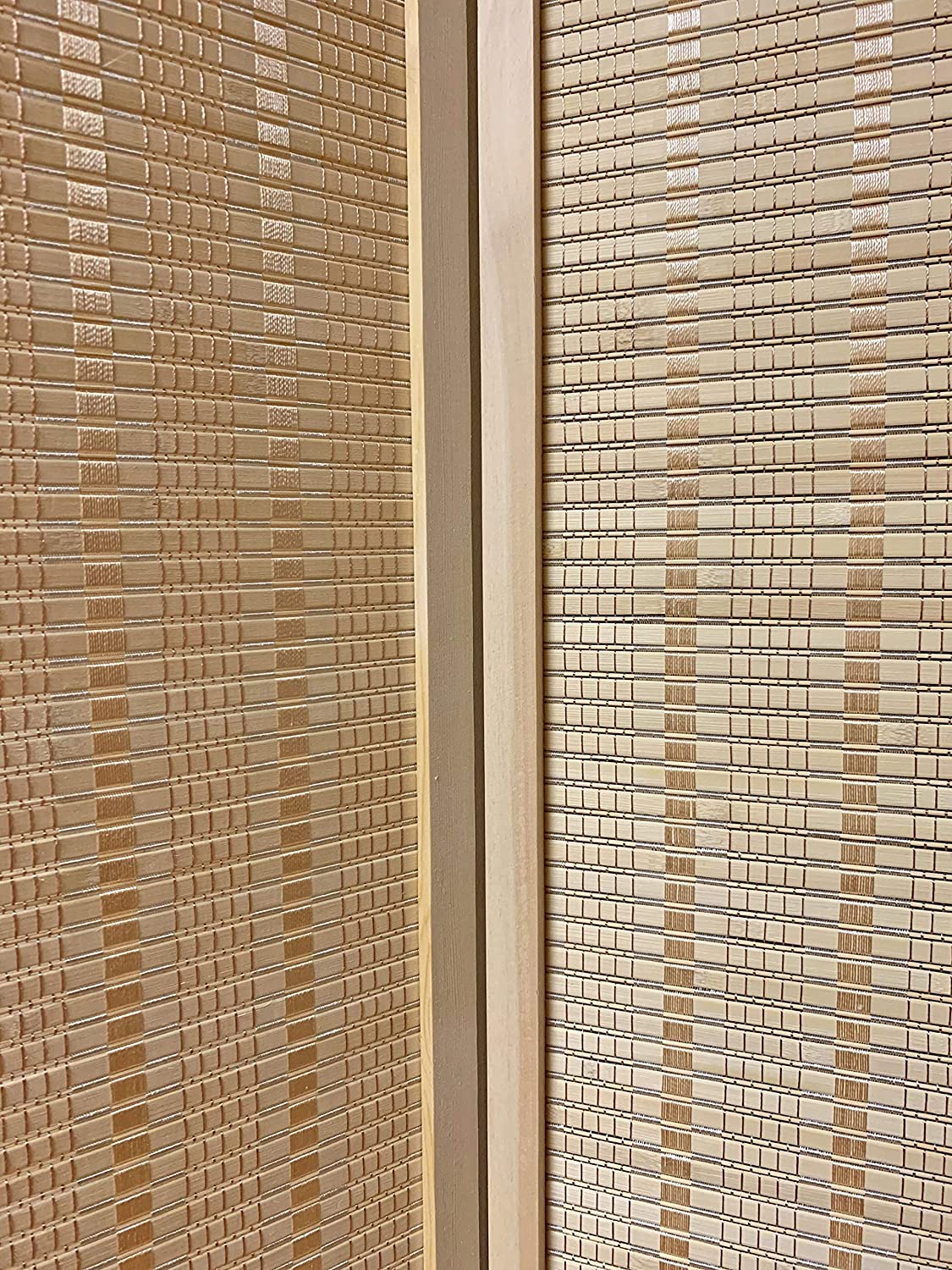 Natural Color Bamboo 3 Panel Room Divider Screen