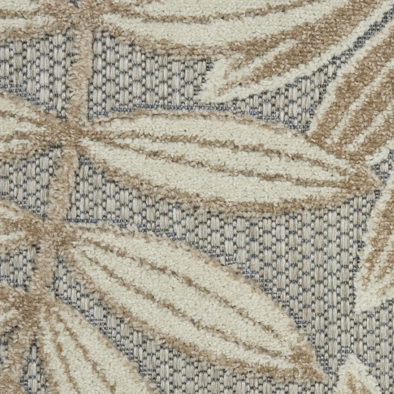 Natural Leaves Indoor or Outdoor Floor Mat Area Rug - 7 x 10 ft