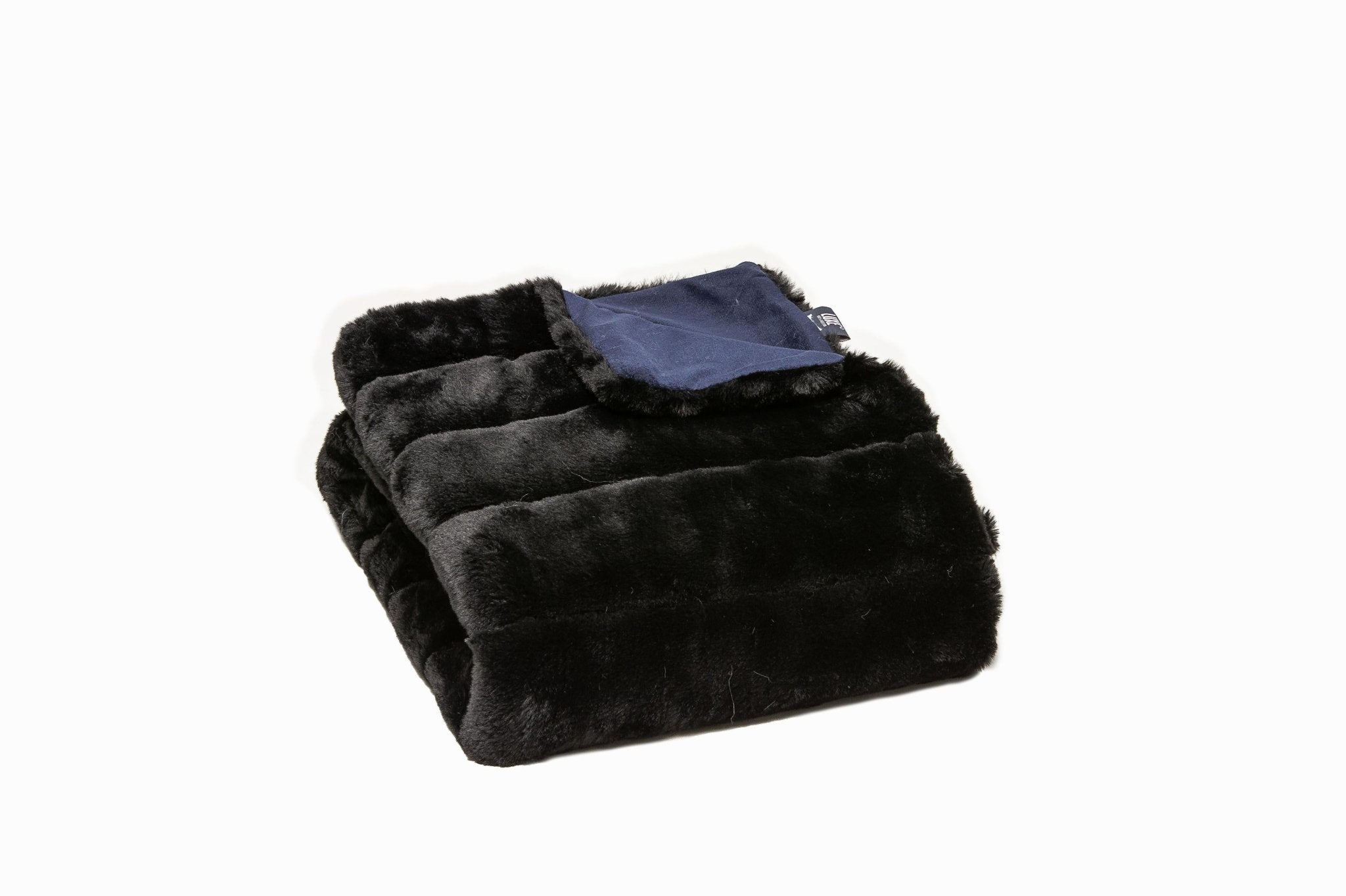 Onyx Stripe Premier Luxury Faux Fur Plush Throw Blanket