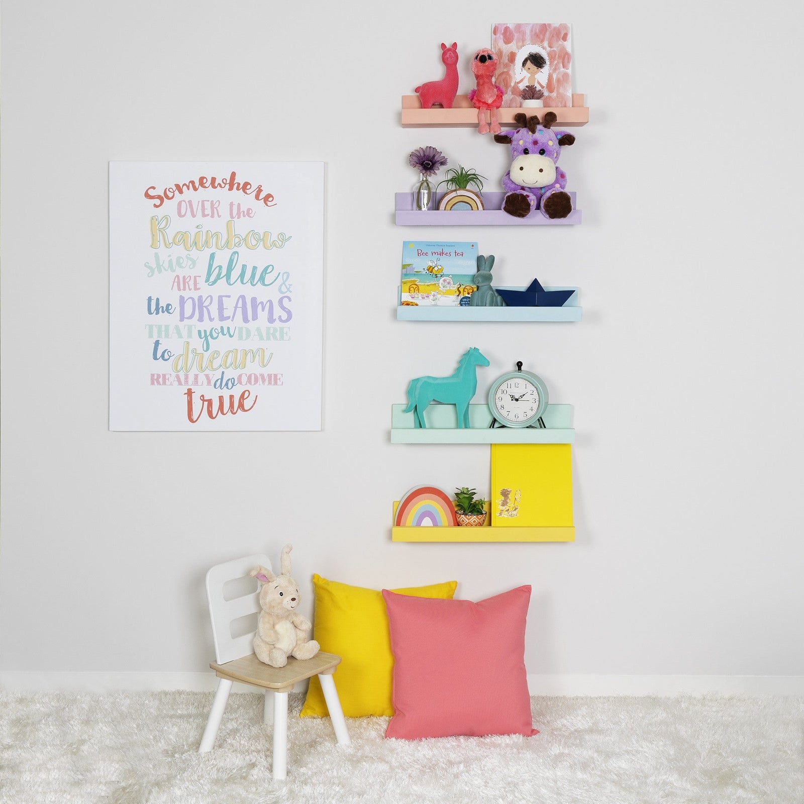 Over the Rainbow' Colorful Vintage Wall Art
