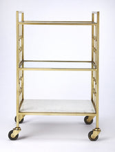 Polished Gold Bar Serving Cart