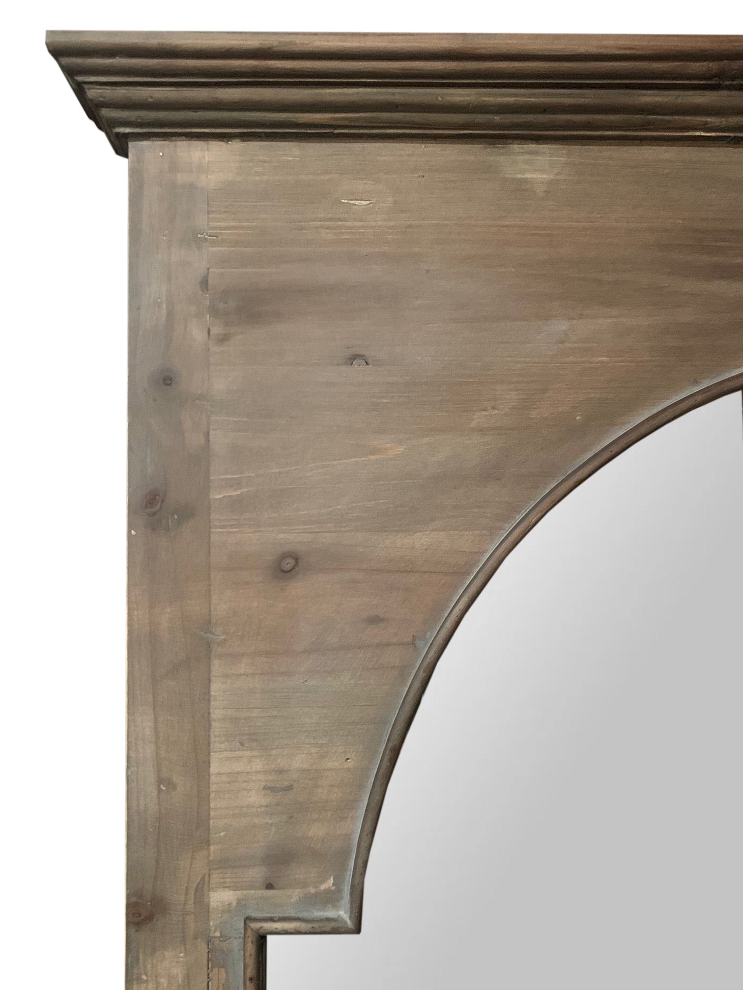 Rectangular Rustic Door Design Leaning Decorative Mirror with Door Hinge
