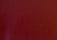 Red Leather Look Fabric Ottoman