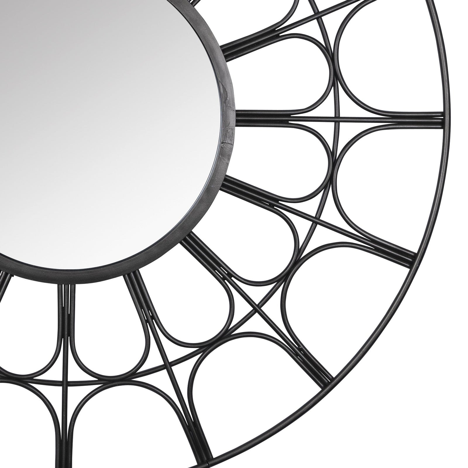 Round Metal Arch Design Decorative Wall Mirror