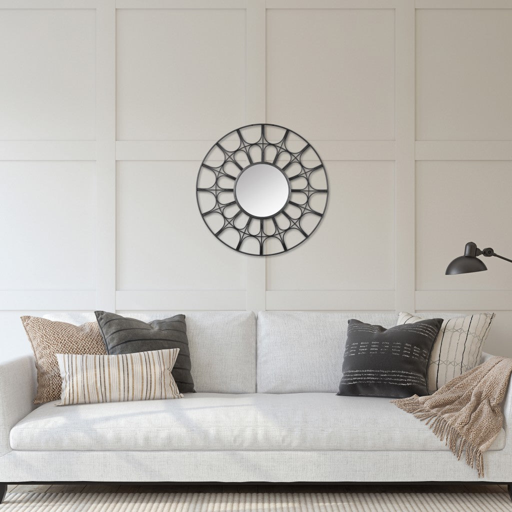 Round Metal Arch Design Decorative Wall Mirror