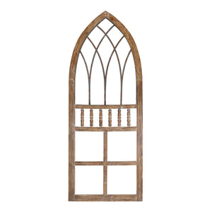 Rustic Wood and Metal Arch Wall Art